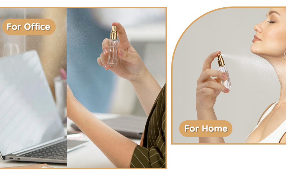 مجموعة زجاجات عطر فارغة محمولة مانعة للتسرب ومضخة بخاخ