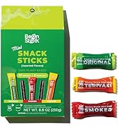 Bean Stalk Savory Vegan mini Snack Sticks - Assorted Flavors - Teriyaki | Smoked | Original