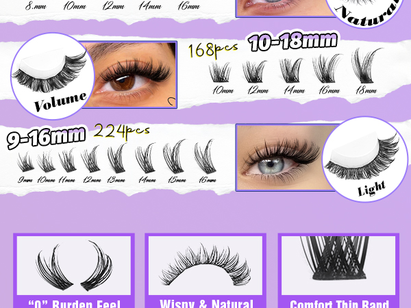 lash clusters
