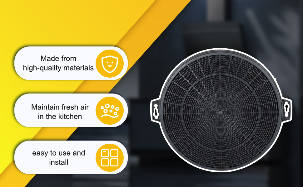 2PCS Charcoal Filter for Range Hood Compatible with Cosmo