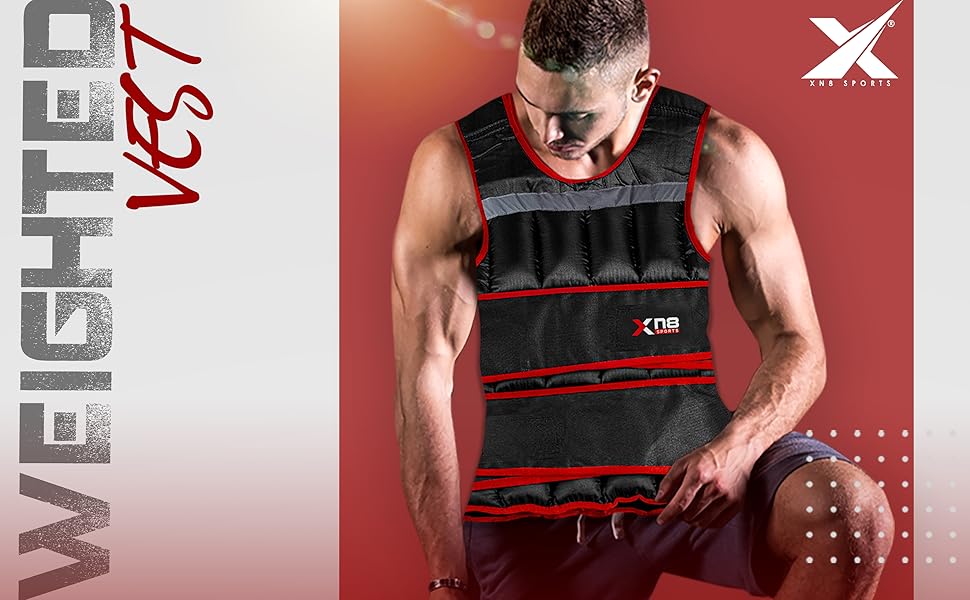 Xn8 Weighted Vest Adjustable- 10kg,15kg,20kg Body Weight