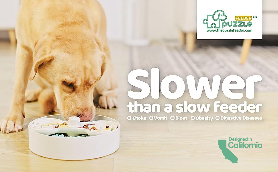 Puzzle Feeder Dog Bowl, Slow Feeder Dog Bowls for Dogs, Dog