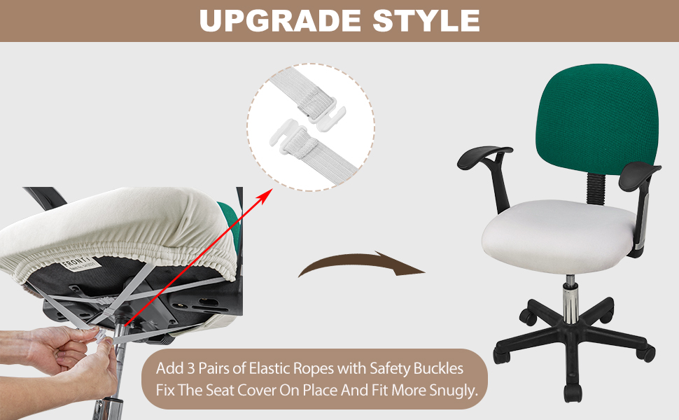 NeColorLife Velvet Office Chair Cover Stretchable Desk