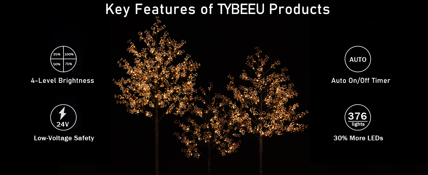 Lighted Baby's Breath Tree