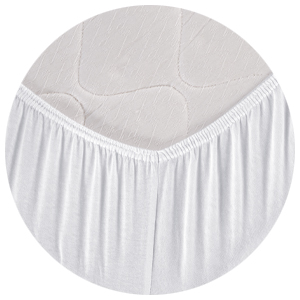 Vency Drap-housse en jersey de qualité supérieure, 180 x 200 cm, blanc, 100 % coton, pour lit de 180 x 200 à 35 cm, hauteur du matelas blanc Jersey Fitted-Rubber Beyaz