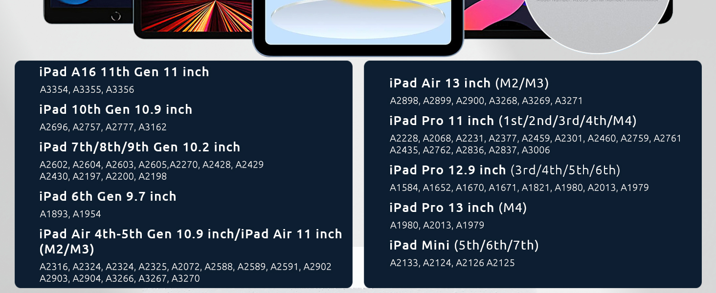 Compatible with all iPad released 2018 Onwords