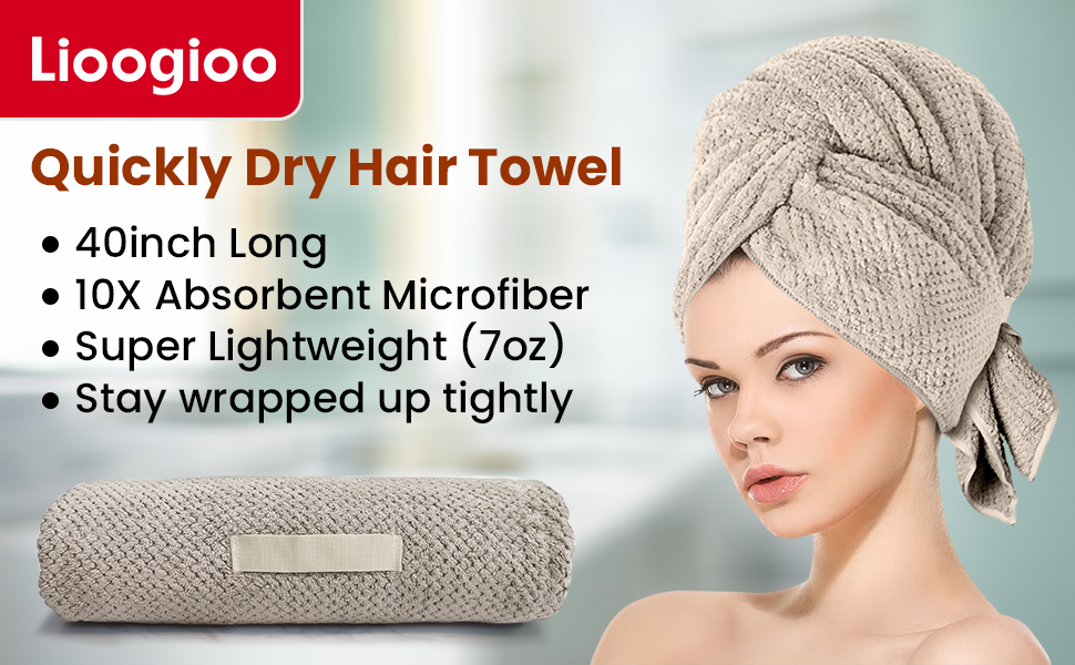Microfiber Hair Towel for Curly Hair Extra Large Hair