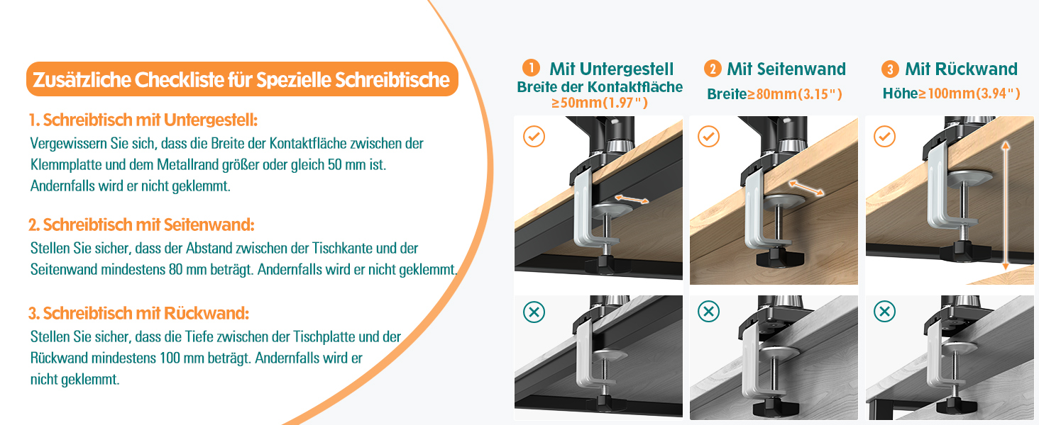 Monitor Halterung 2 Monitore 32 Zoll VESA 75 100 Gasdruckfeder Drehbar 360° Monitor Arm 9kg
