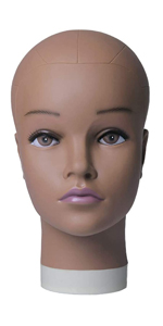 Female Bald Mannequin Head