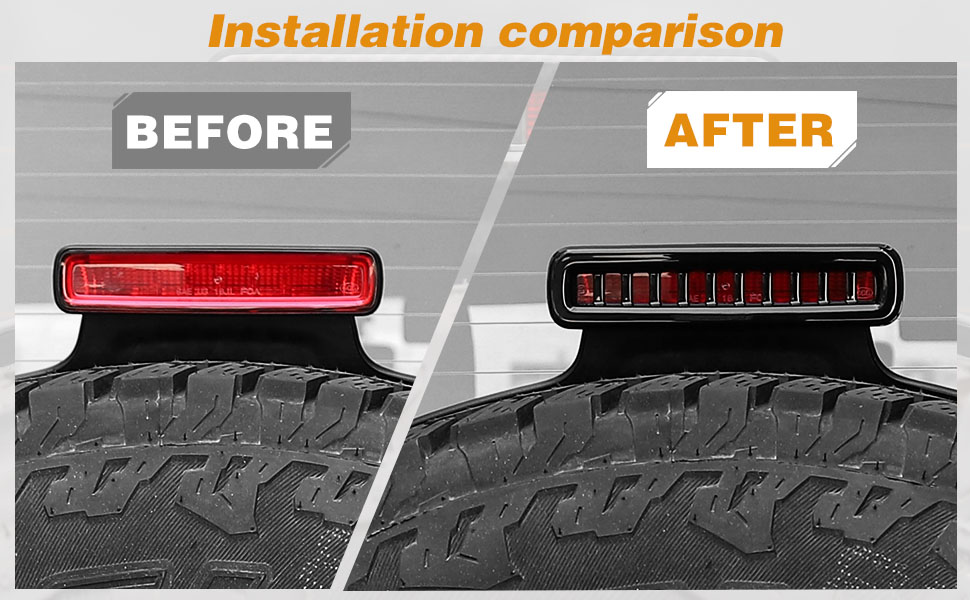 PDKLIN High Mount Stop Lamp Cover, 3rd Brake Light Trim