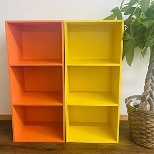 Amazon｜OKUNAI カラーボックス 3段 幅約40.5×奥行約28.5×高さ約