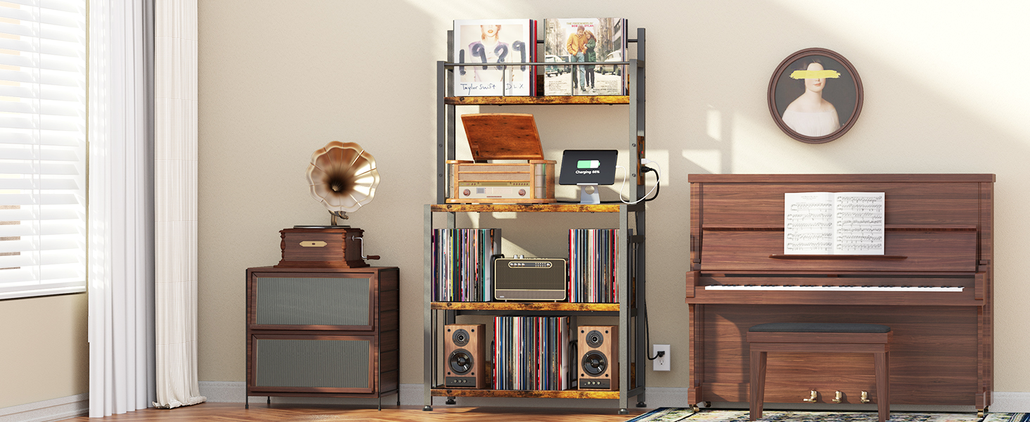 vinyl record player stand