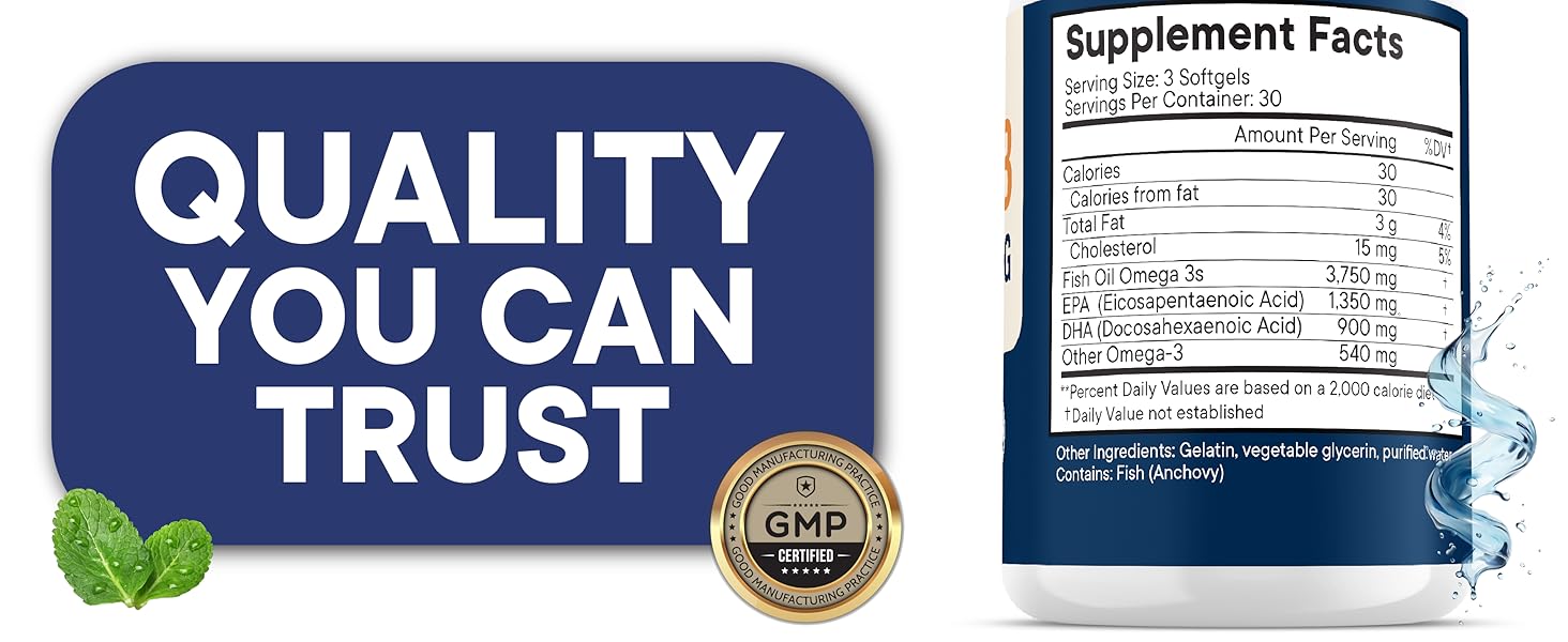 fish oil wellness ache muscle coginitive health joints omega 3750 mg