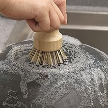 dish brush bamboo dish scrub brush