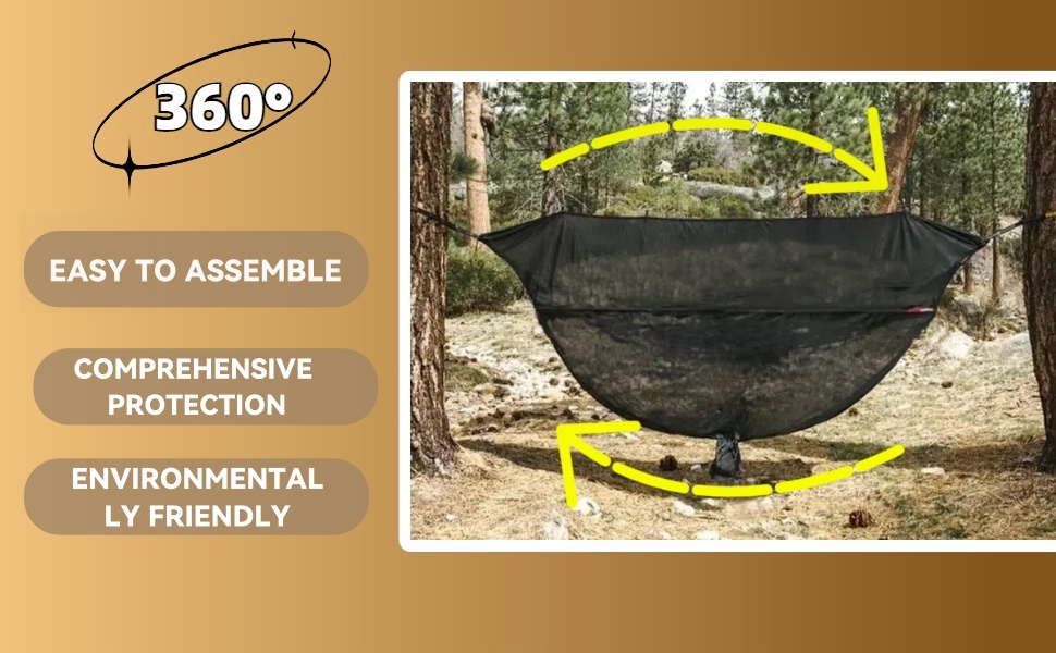 glamping essentials，hiking gifts for men，hammock with mosquito net
