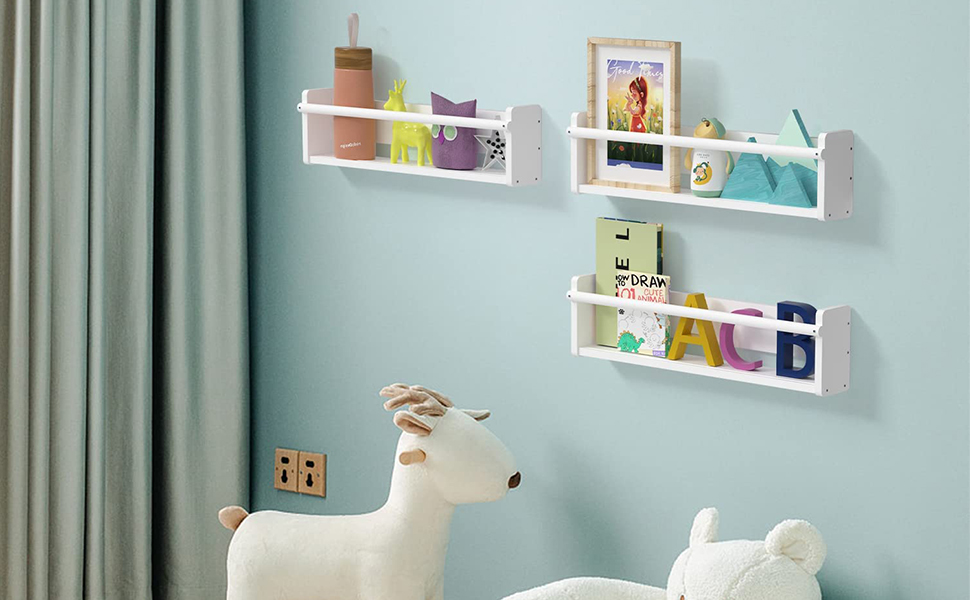 AZSKY Floating Bookshelf for Wall Nursery Shelves Kid Room