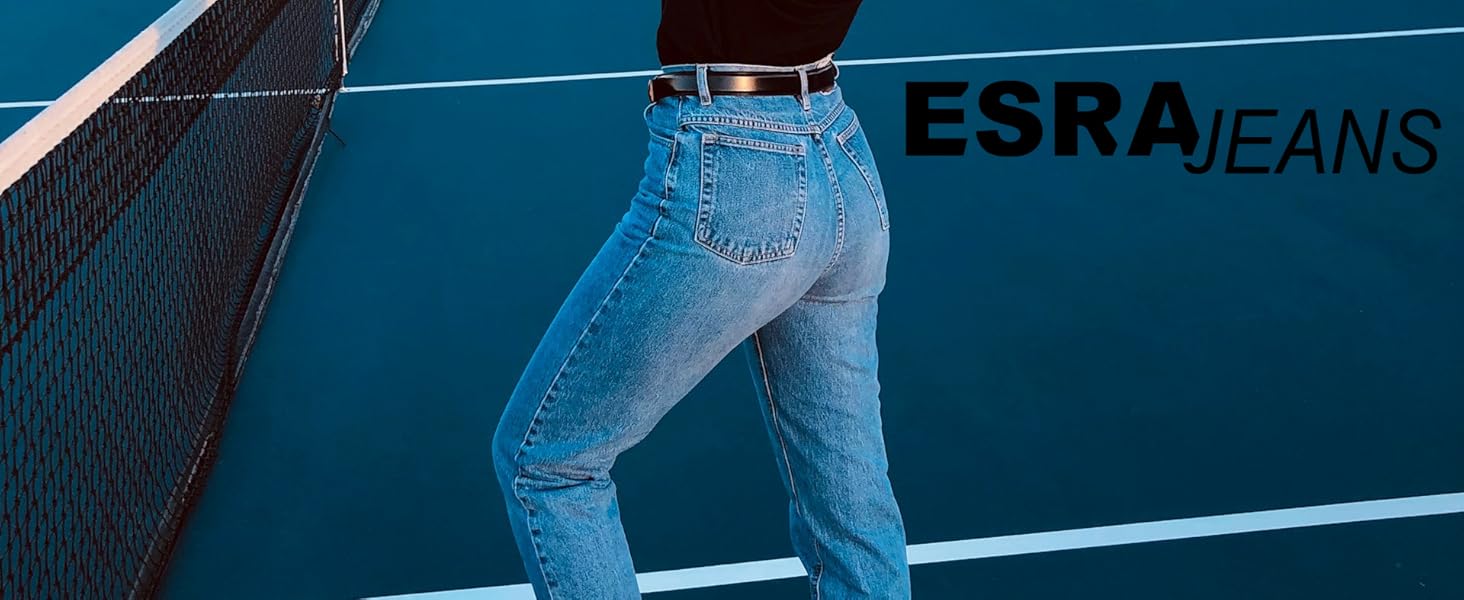 Esrajeans Esra Jeans Esra-Jeans hohe Taille gerade fit Damen Jeans