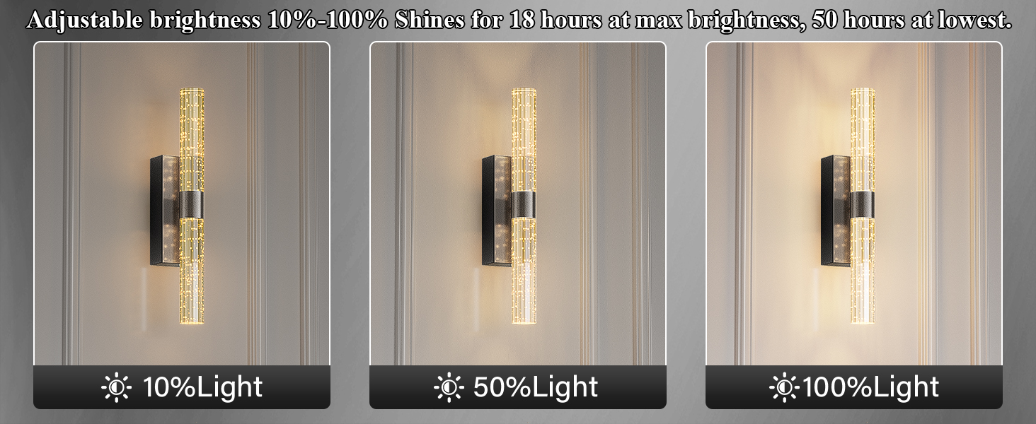 Two ways to control batteries sconces