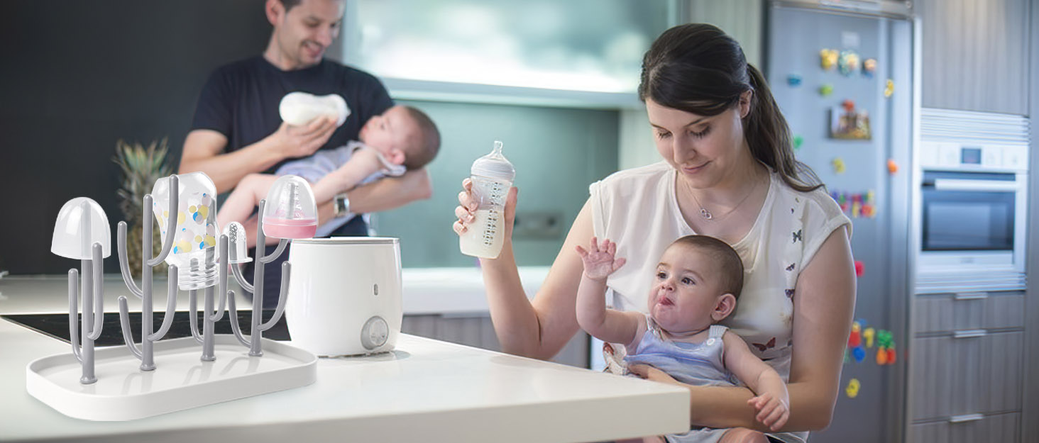 e51d8c0b-f601-4bab-8518-251aa9e39b5a.__CR0,0,1464,625_PT0_SX1464_V1___ Vicloon Baby Bottle Drain Rack,Feeding Cup Holder with Detachable Brackets,Multifunctional Bottle Storage Drying Rack for Bottles,Teats,Cups,Reusable Baby Bottle Holder Baby Accessories(Grey)