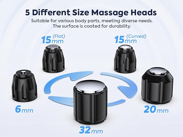 5 massage heads