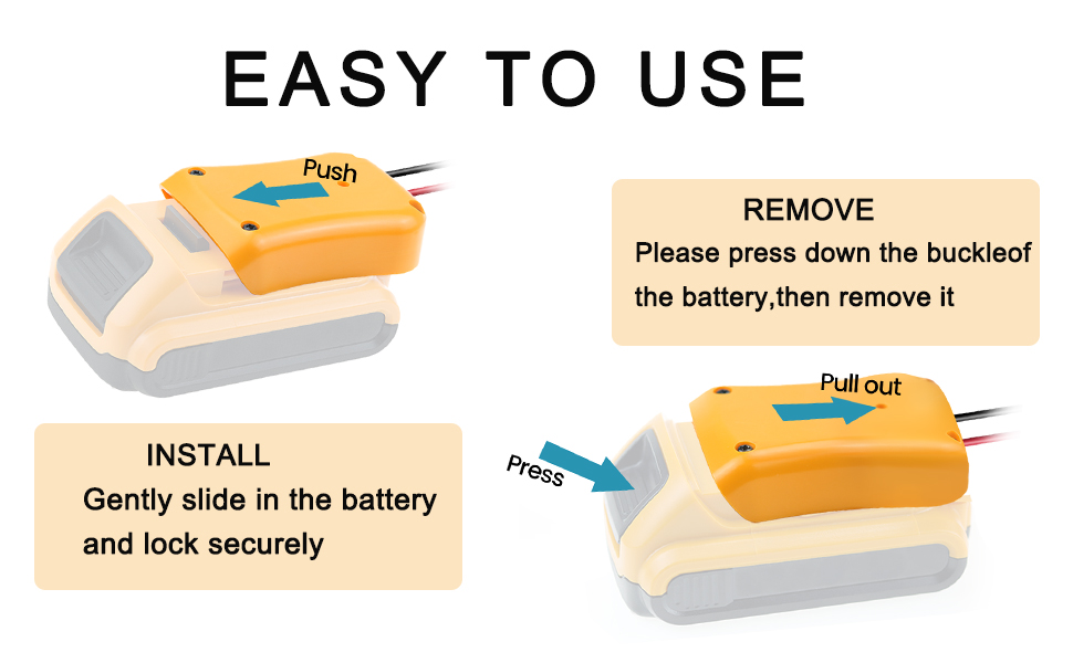Power Wheels Adapter for Dewalt 20V Battery Adapter Power