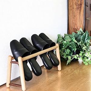 Amazon｜スリッパラック 木製 スリム おしゃれ スリッパ立て