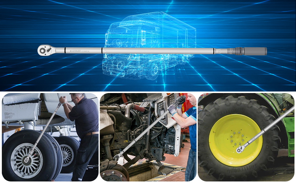 Leolee Torque Wrench 3/4Inch Drive, 2001000 ftlbs./2711355Nm