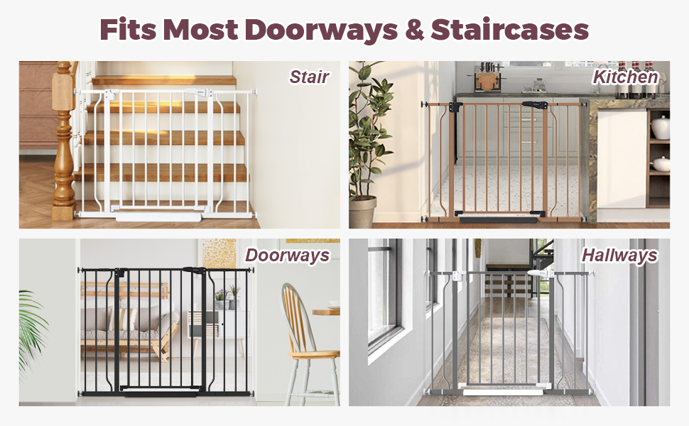 Baby Gates for Doorways Hallways Stairs Kitchen