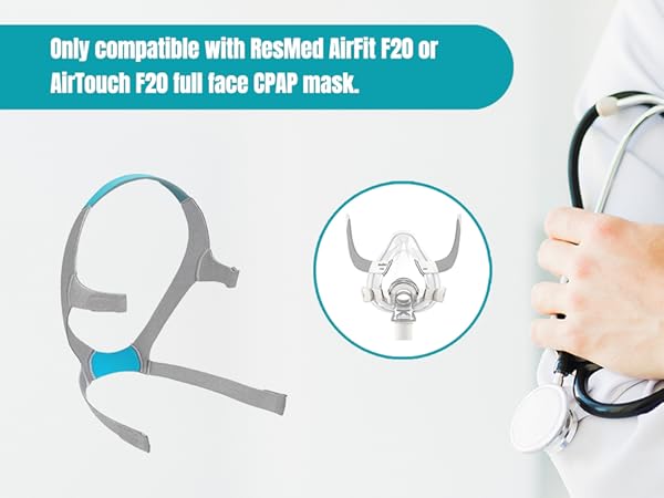 Air Fit20 3点セット Amazon.com: Airfit f20 Headgear, 3-Pack Replacement CPAP