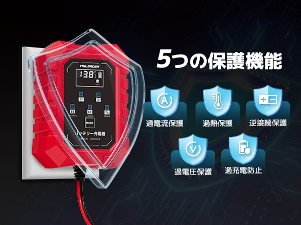 Amazon.co.jp: パルス充電器(正規品)Yinleader 自動バッテリー