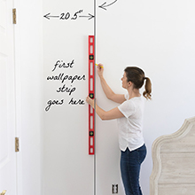 how to hang peel and stick wallpaper