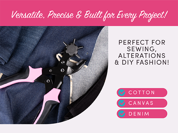 hole punch tool for fabric canvas denim