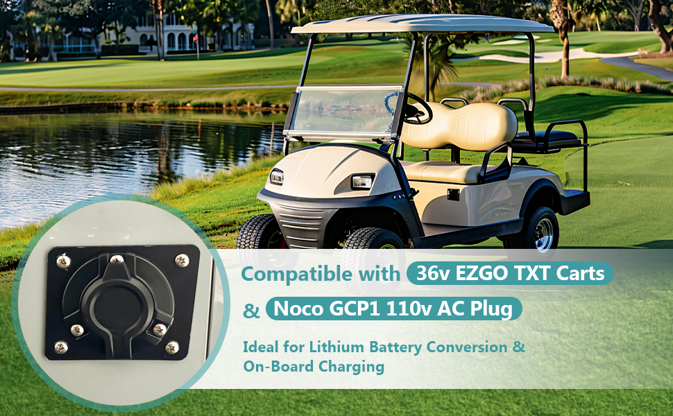ezgo charger port plate