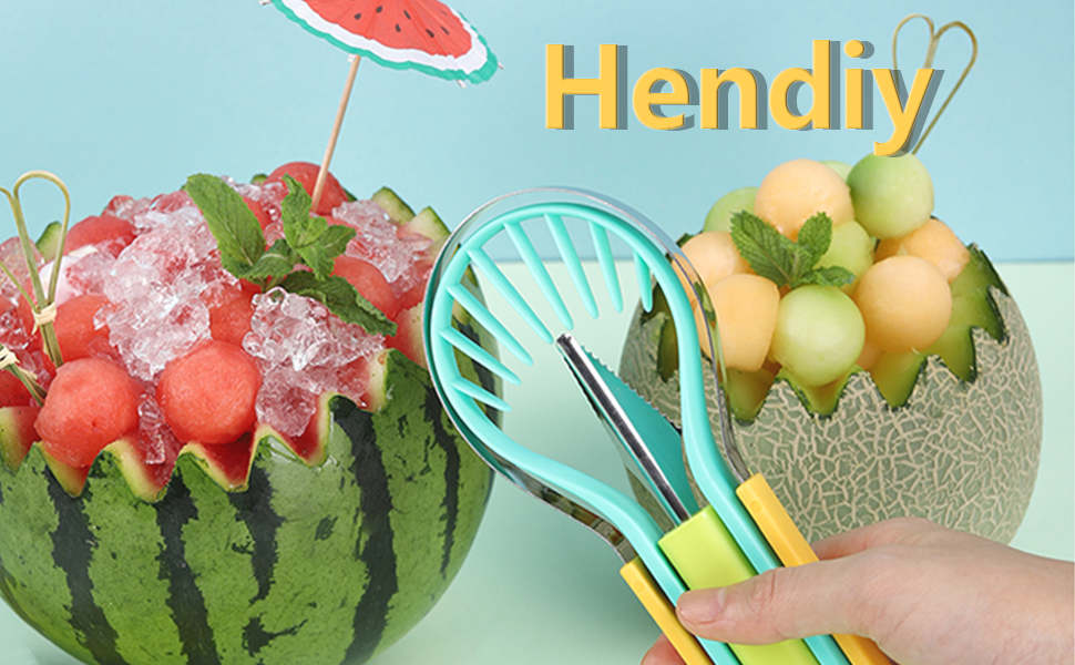 Hendiy Melon Baller Scoop Set4 in 1 Stainless Steel DIY