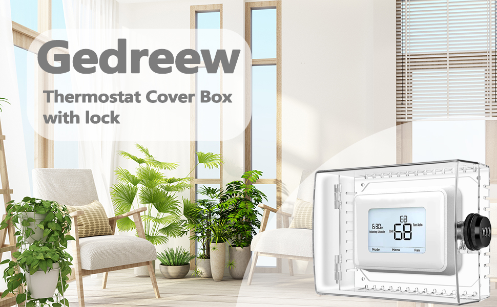 Gedreew Large Thermostat Lock Box with Combination Lock