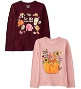 The Children's Place Kids' All Holidays,Birthdays Long Sleeve Graphic T-Shirts,2 Pack