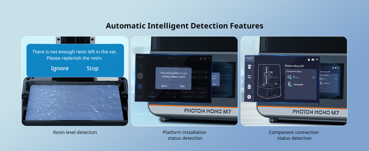 ANYCUBIC 14k Resin 3D Printer Photon Mono M7, 150mm/h High Speed Printing, Upgraded COB Source System and Intelligent Detection, 8.78x4.96x9.06 inches Printing Size 15 M7