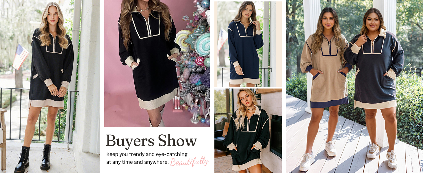 Women's Oversized Sweatshirt Dress