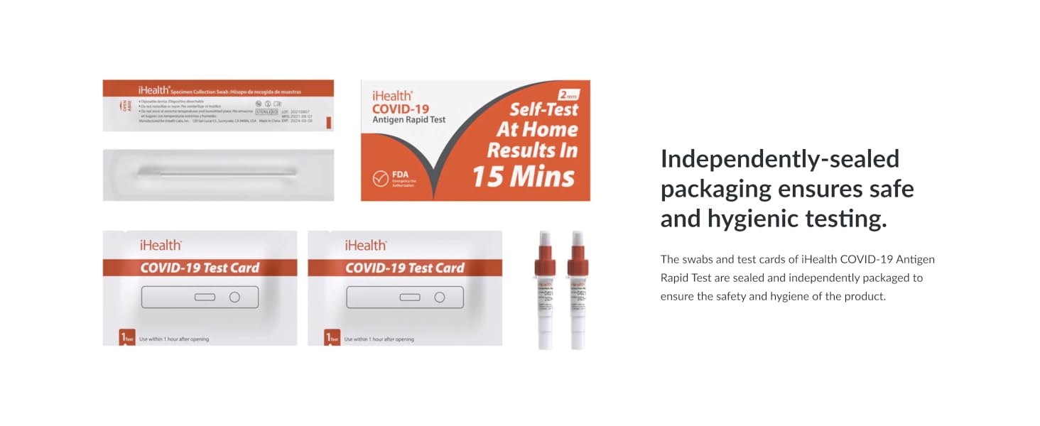 iHealth COVID19 Antigen Rapid Test, 90 Packs, 180 Tests