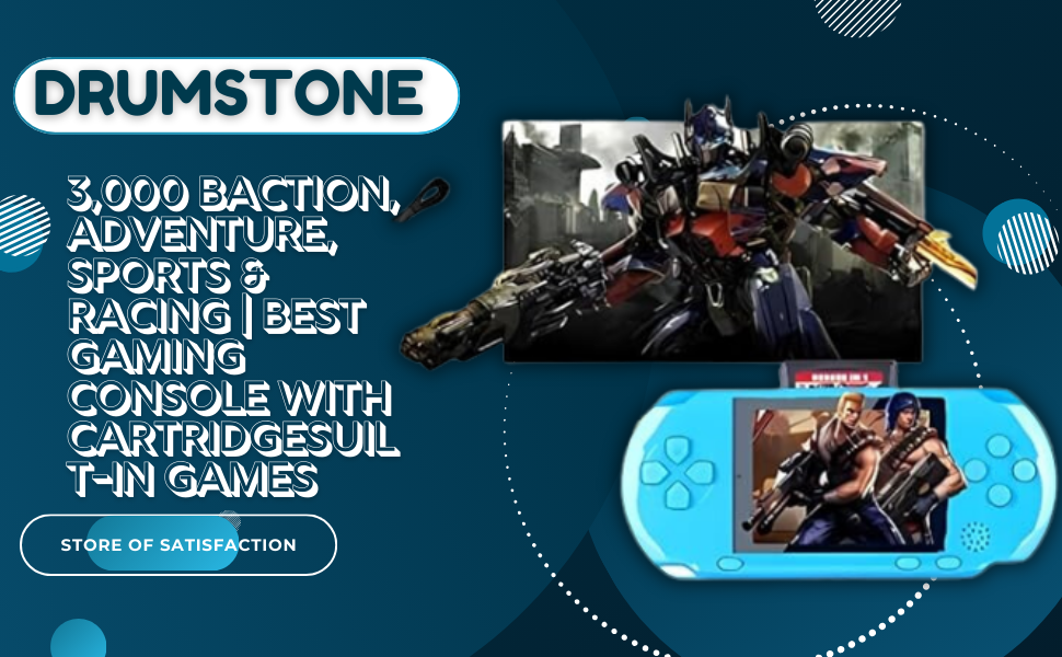 DRUMSTONE { 𝑩𝑼𝒀 𝑶𝑵𝑬 𝑮𝑬𝑻 𝑶𝑵𝑬 } Handheld Video Game ... 11 Handheld Video Game Console for Kids