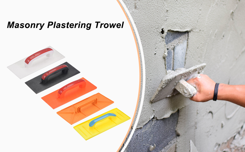 uxcell Masonry Plastering Trowel 13.78"x5.71" Plastic Concrete Float
