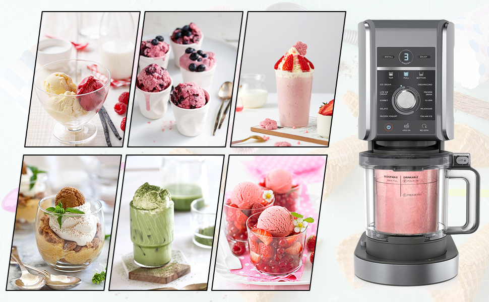 Replacement Pints and Lids for Ninja Creami Deluxe