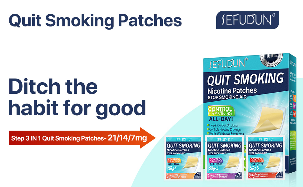 Quit Smoking Patches 3 in 1(Step1Step2Step3), Contains
