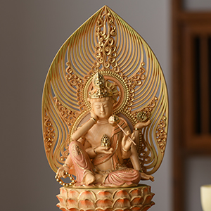 【修縁堂】青銅着色 如意輪観音 仏像坐像 祈る厄除 仏像 販売 龍祥-Ryusho- | 仏像や木彫り・縁起物などの販売