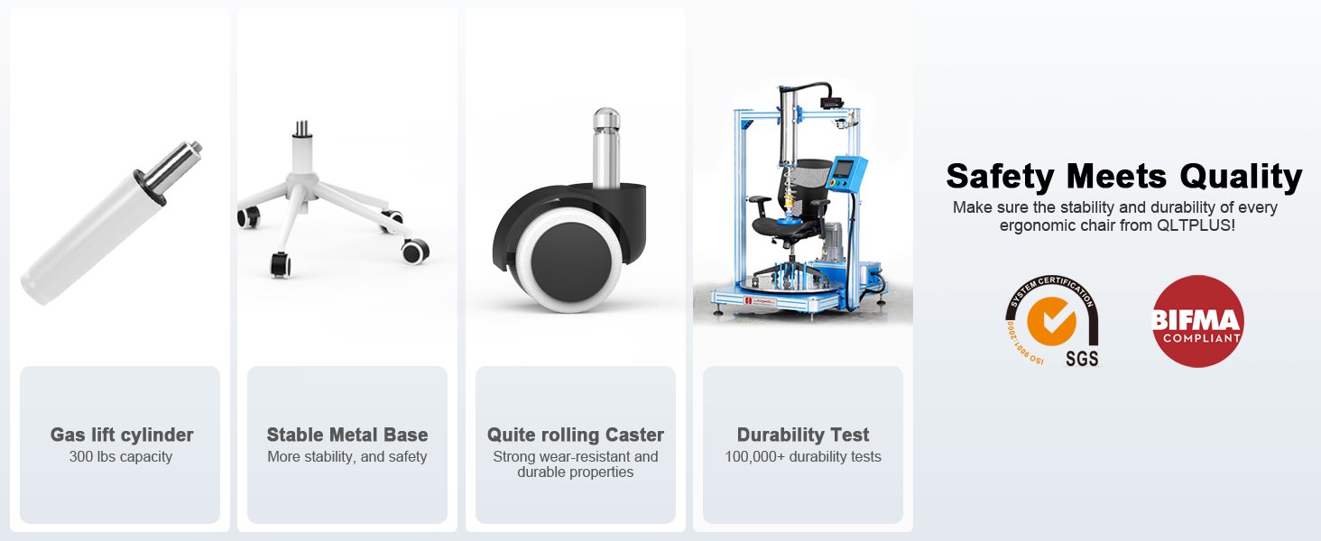 QLTPLUS Office Chair, High Back Desk Chair with Adjustable