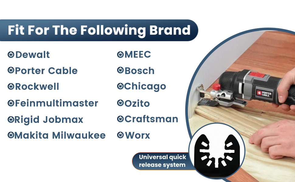 Oscillating Saw Blades Pack of 31PCS Multi Tool Blades Kit for Wood