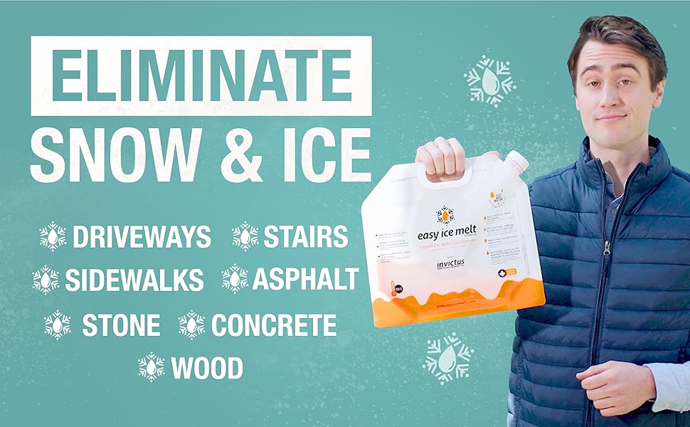 Easy Ice Melt ⁠ Safe for Pets NonToxic Deicer for Sidewalks & Driveways LightWeight Easy