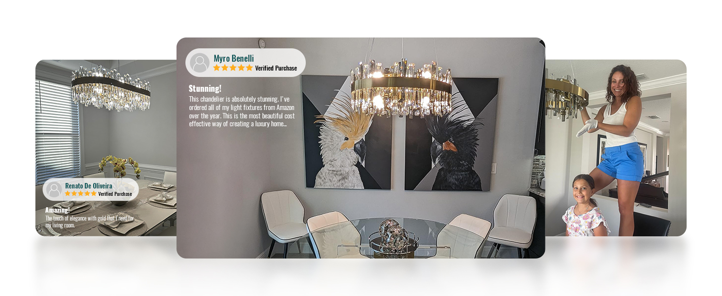 Modern Gold Crystal Chandelier K9 Crystal Raindrop Chandelier for Dining Living Room Kitchen Island