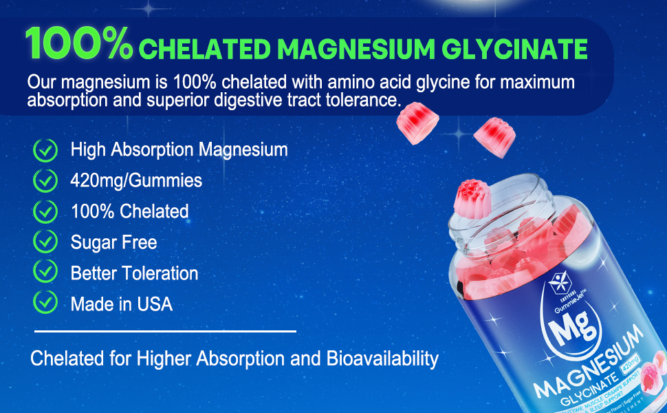 Amazon.com: Sugar Free Magnesium Glycinate Gummies with Melatonin, D3 - Best Magnesium Glycinate Powder For Sleep