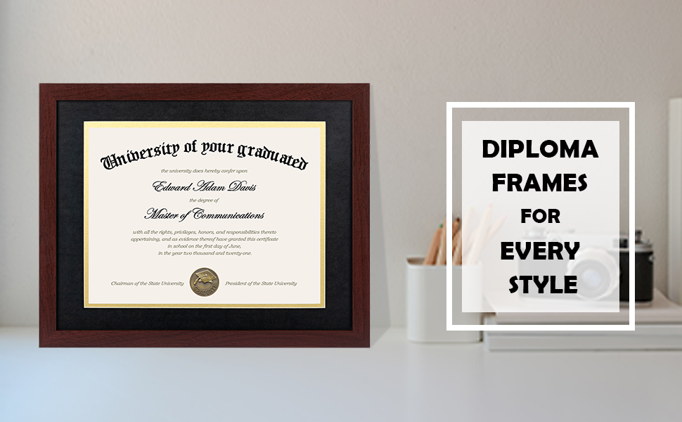upsimples 11x14 Diploma Frame Certificate Degree Document Frame with High